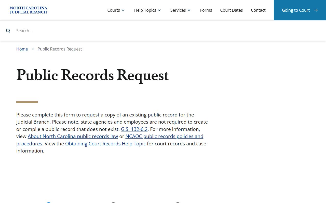 Halifax County Clerk of Superior Court public records request guidance