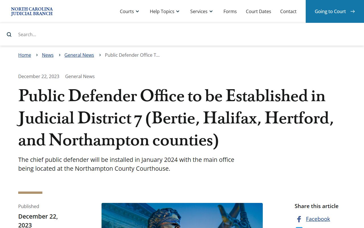Halifax County arrest records and court charges Public Defender Office for Judicial District 7 announcement