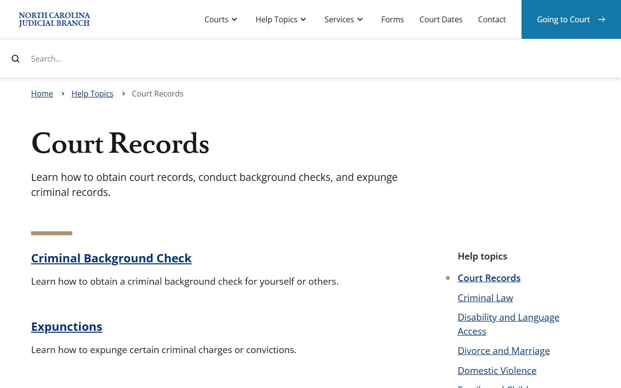 Halifax County court records Judicial Branch help page