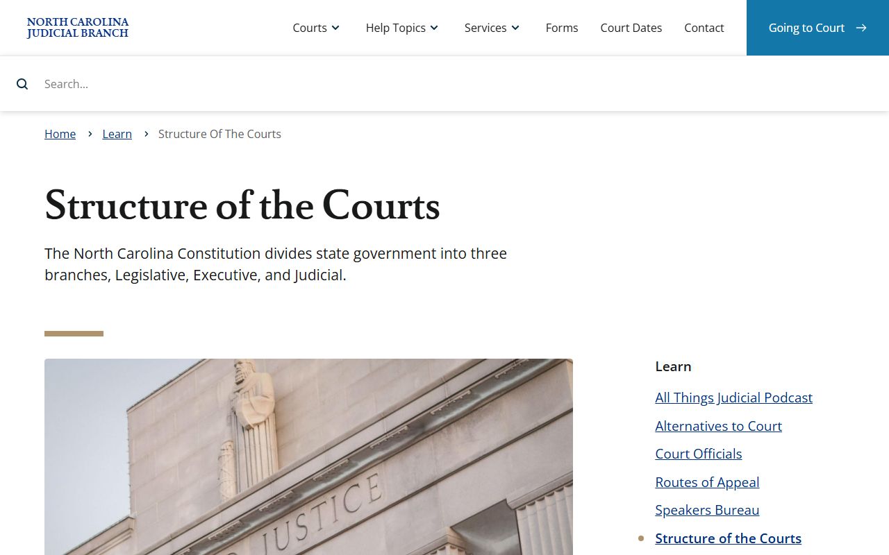 Halifax County Superior Court North Carolina court structure