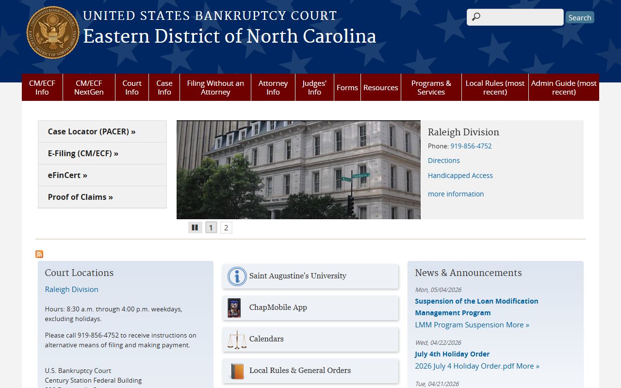 Halifax County probate records Eastern District bankruptcy court